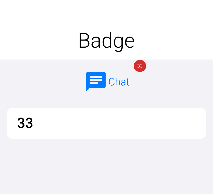 Badge floating button in action
