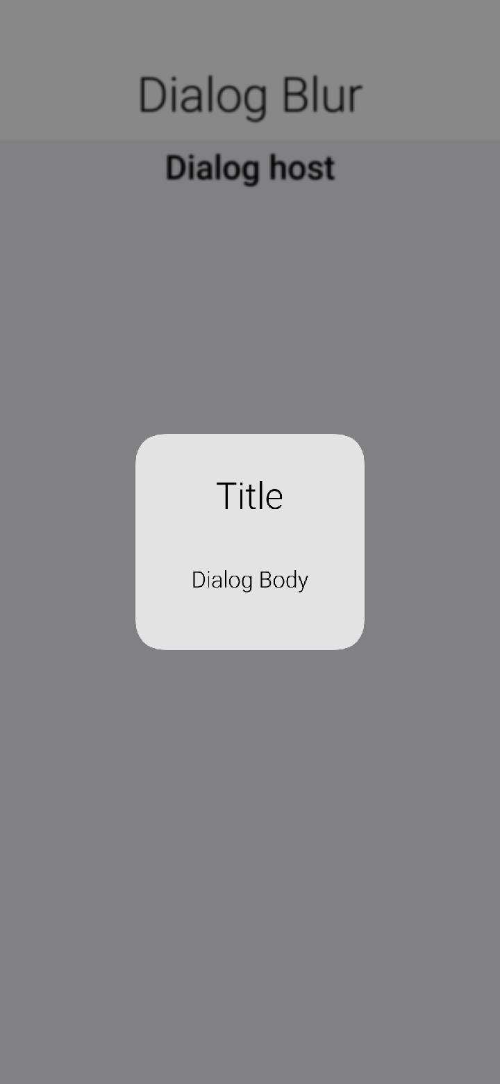The blur effect coupled with the OS default tint