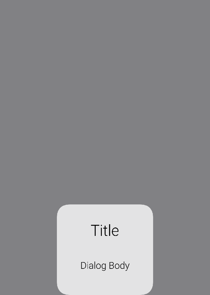 Custom Dialog in the south position