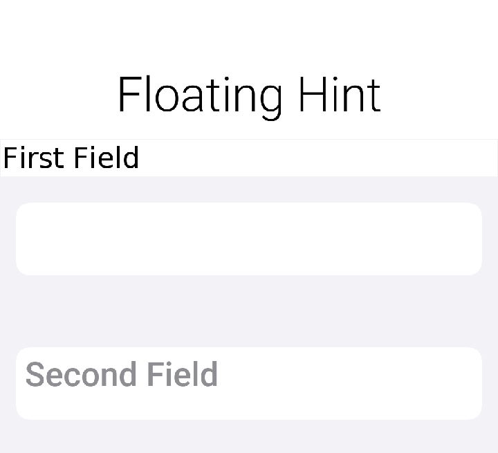 The FloatingHint component with one component that contains text and another that doesn’t