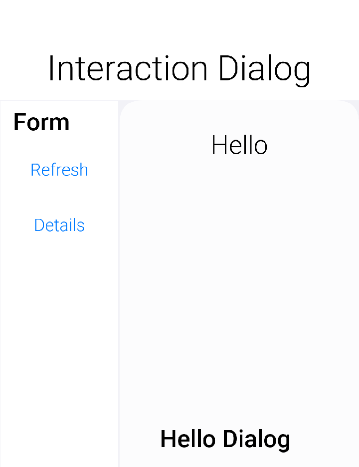 Interaction Dialog