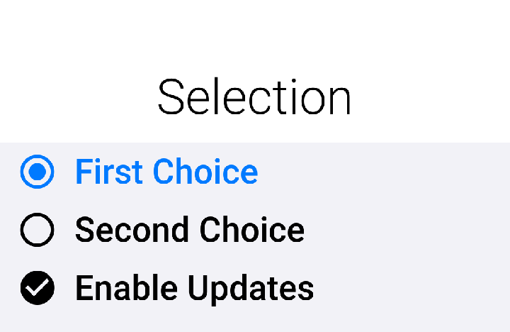 RadioButton & CheckBox usage