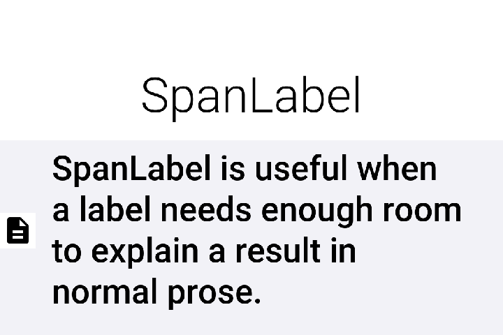 The SpanLabel Component