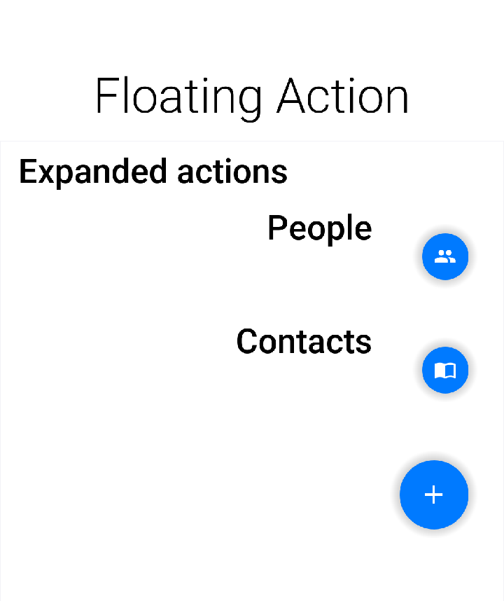 FloatingActionButton with submenu expanded