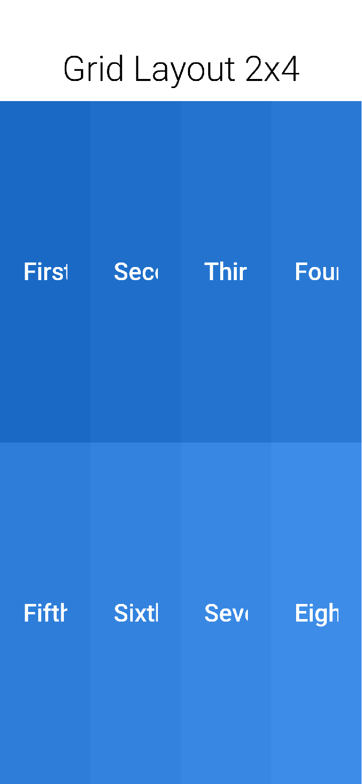 Grid Layout 2×4