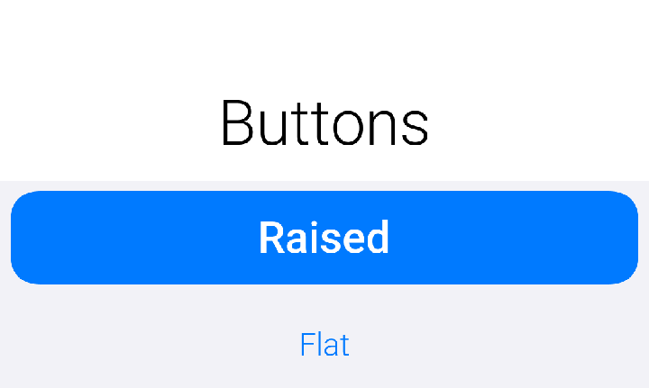 Raised and flat button in simulator
